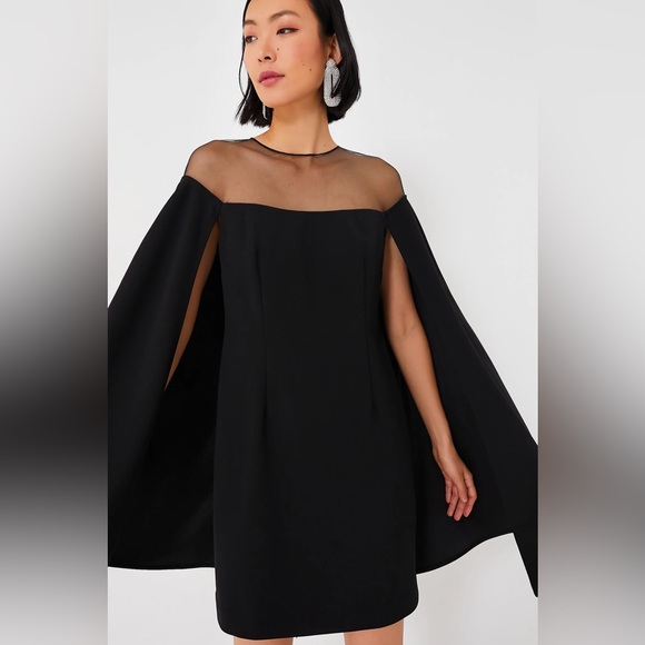 TUCKERNUCK Black Estelle Cape Dress - Picture 2 of 12